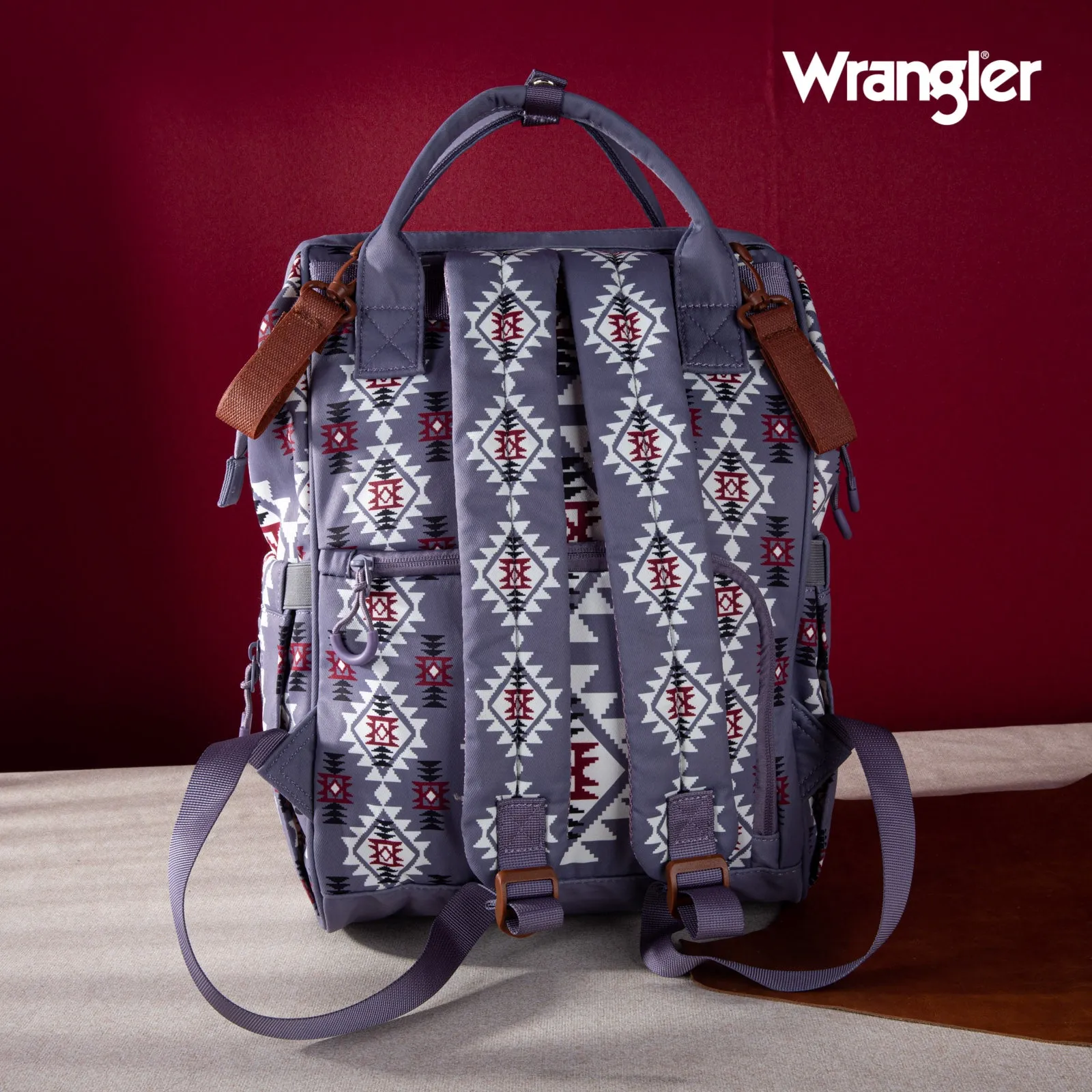 WG2204-9110   Wrangler Aztec Printed Callie Backpack - Lavender