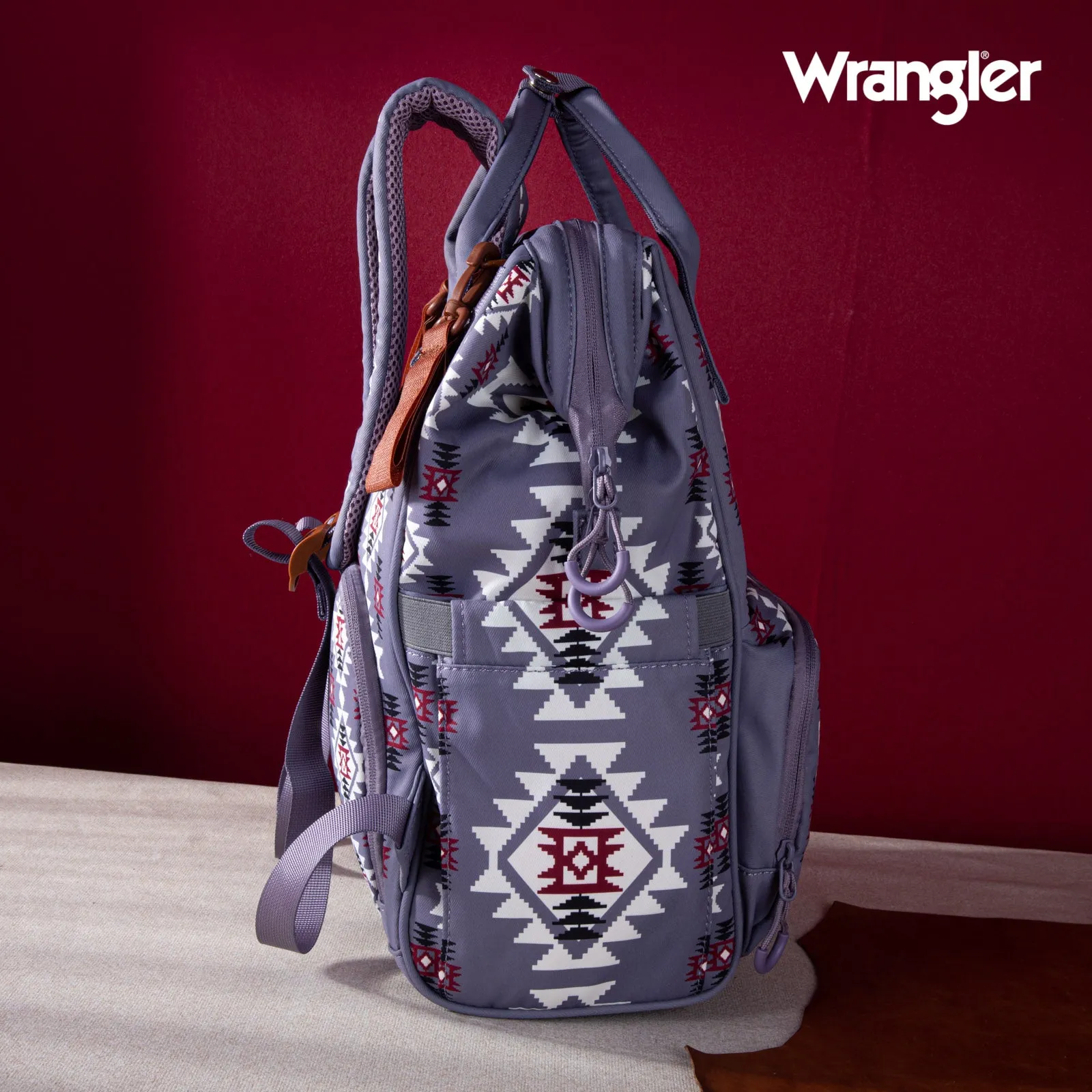WG2204-9110   Wrangler Aztec Printed Callie Backpack - Lavender