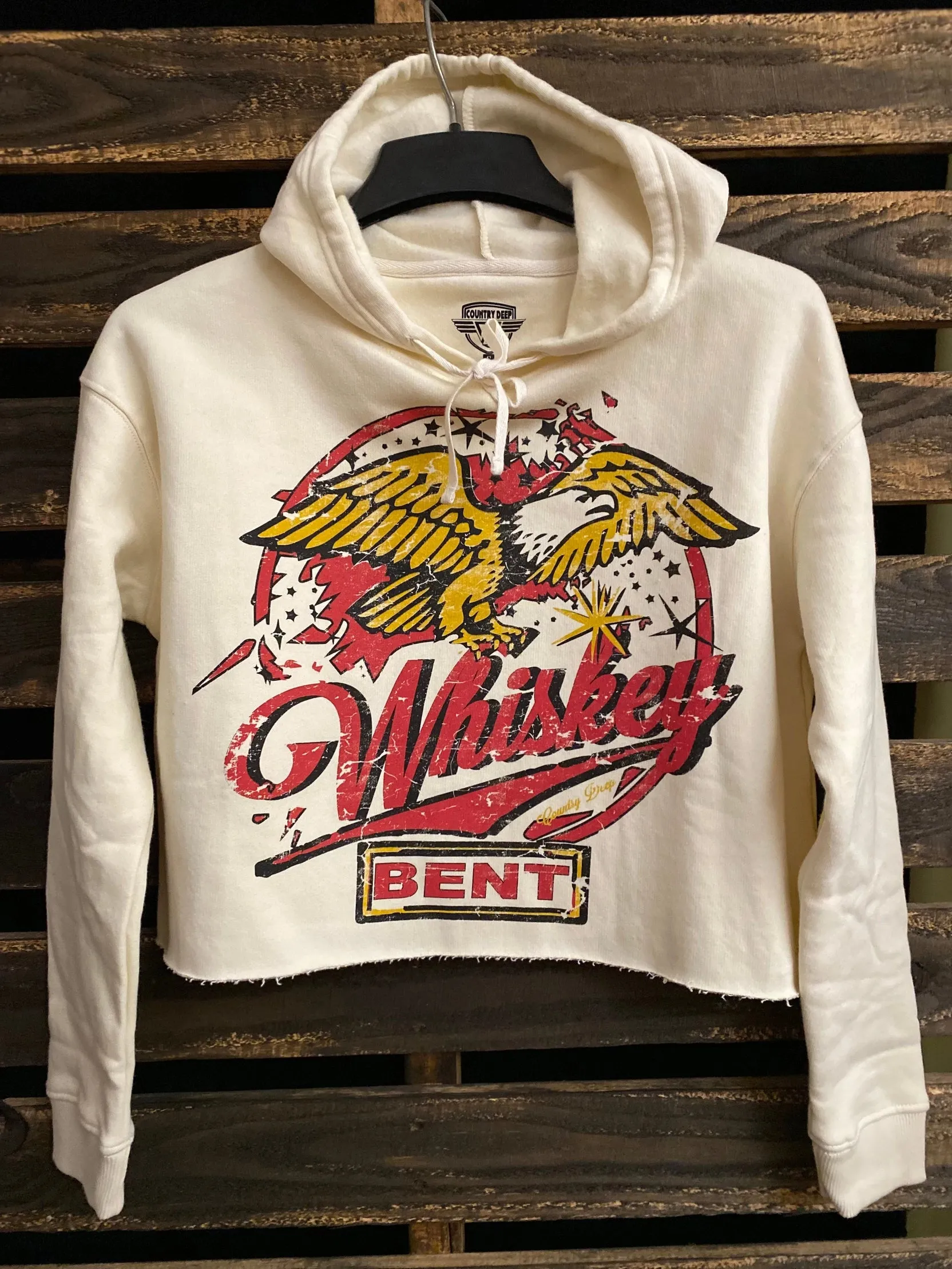 Whiskey Bent Cropped Hoodie Sweatshirt