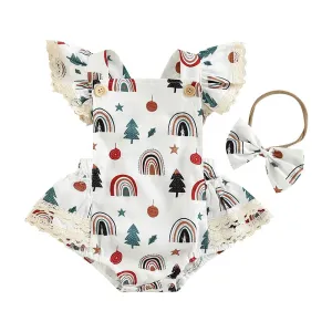 White Christmas Romper
