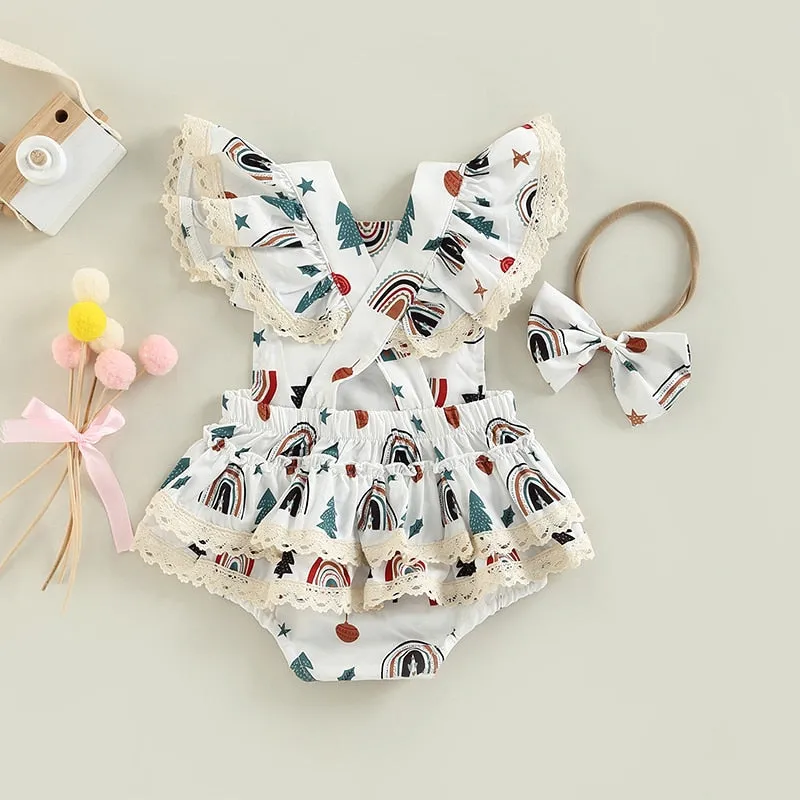 White Christmas Romper