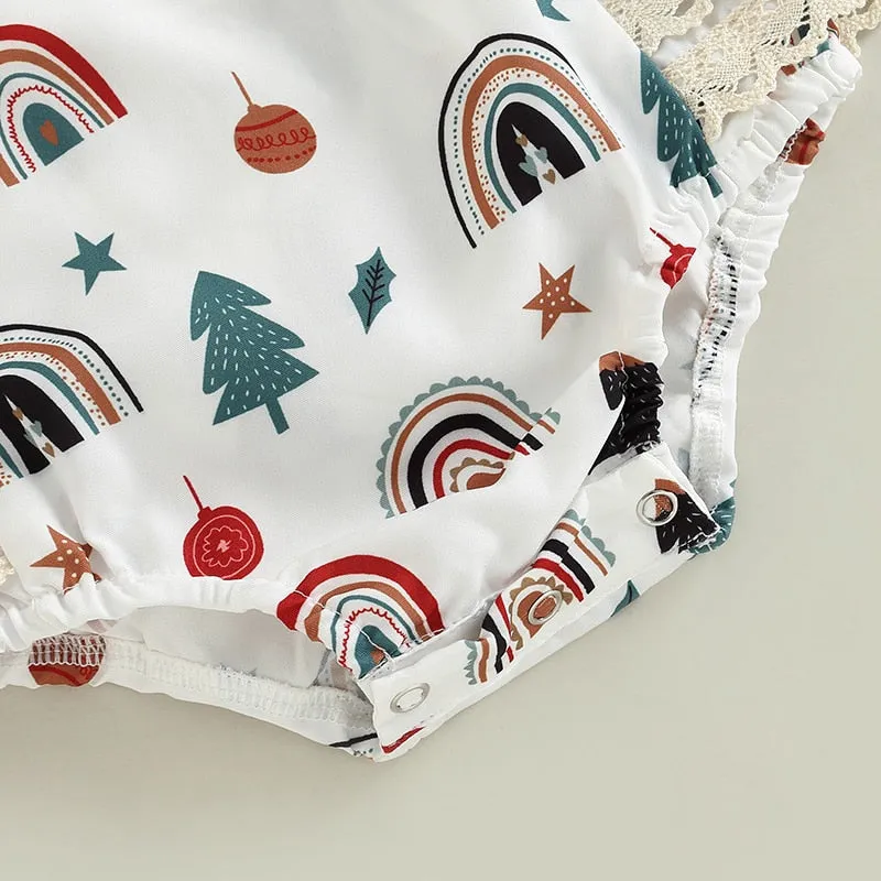 White Christmas Romper