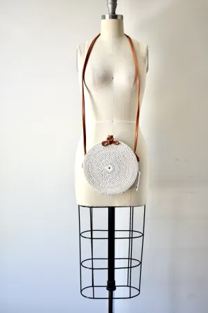White Circle 100% Vegan Crossbody Circle Bag