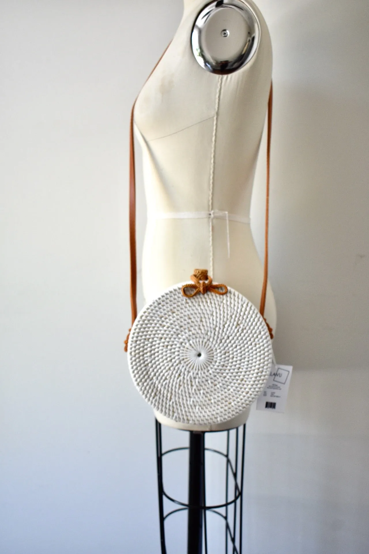 White Circle 100% Vegan Crossbody Circle Bag