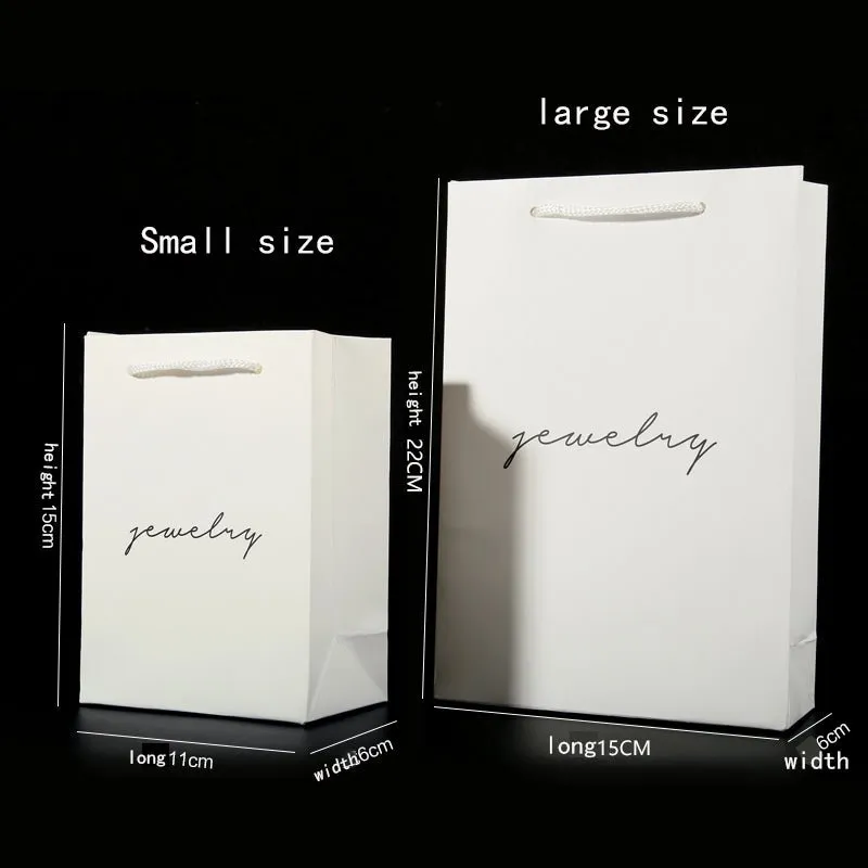 White Jewelry Tote Bag Jewelry Storage Bag