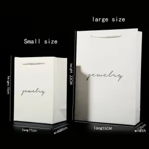 White Jewelry Tote Bag Jewelry Storage Bag