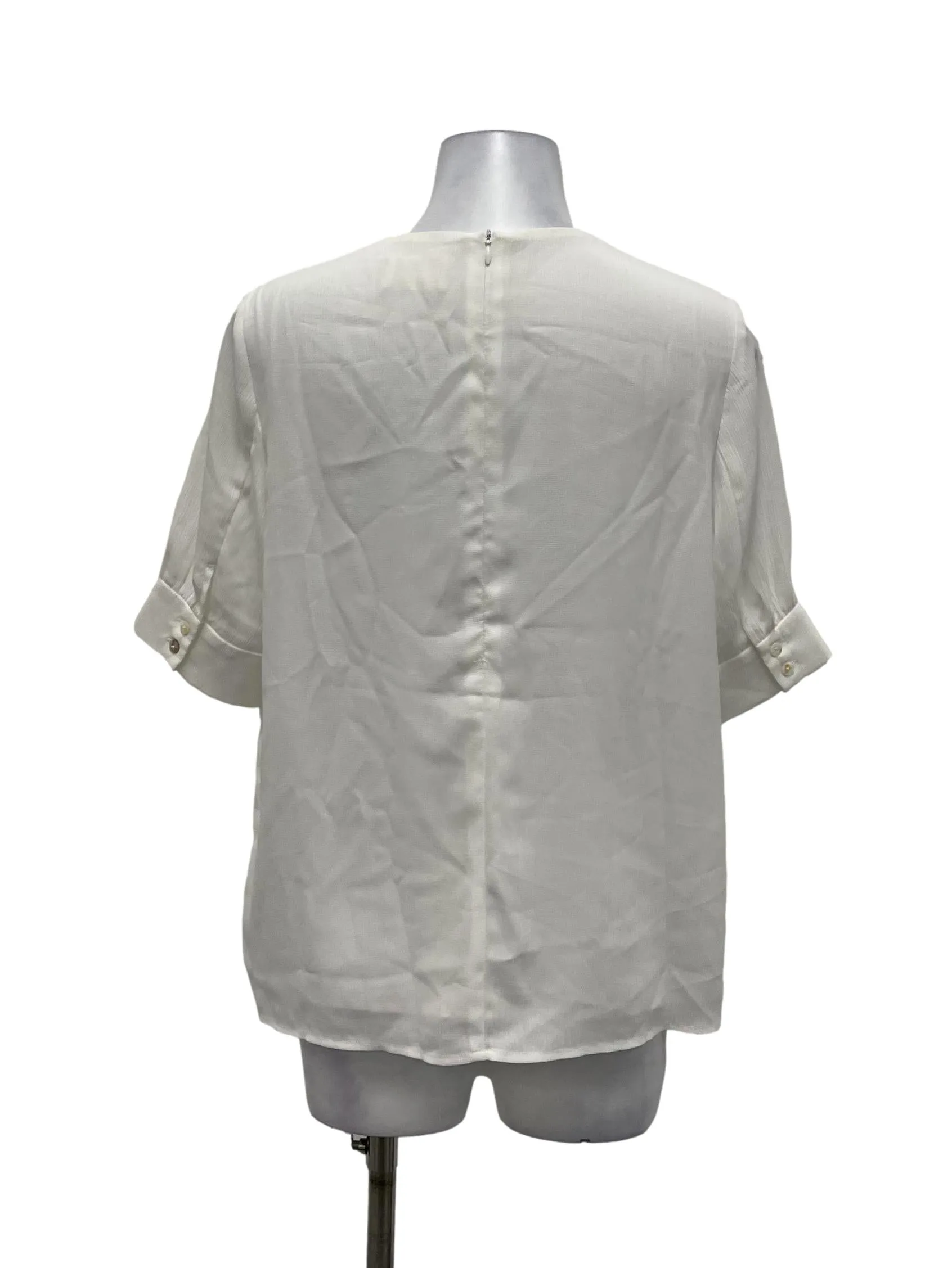 White Roundneck Blouse OSN