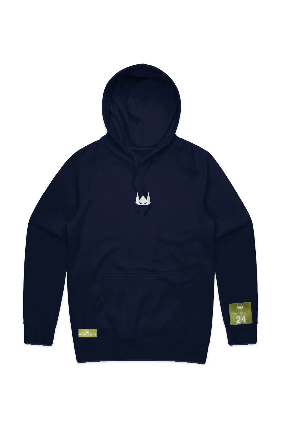 WOLFPACK UNLTD "STATEMENT" PREMIUM EMBROIDERED HOODIE | NAVY BLUE