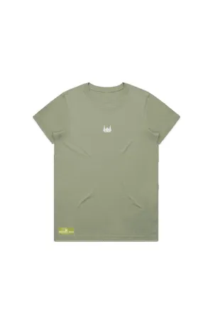 WOLFPACK UNLTD WOMEN'S "STATEMENT"  PREMIUM MIDWEIGHT TEE S/S | PISTACHIO