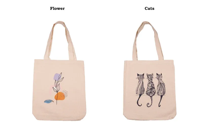 Women Canvas Tote Bag, Retro Aesthetic ToteBag, Cute Tote Bag