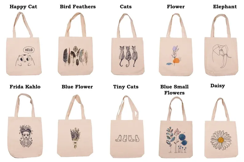 Women Canvas Tote Bag, Retro Aesthetic ToteBag, Cute Tote Bag