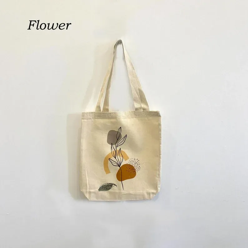 Women Canvas Tote Bag, Retro Aesthetic ToteBag, Cute Tote Bag