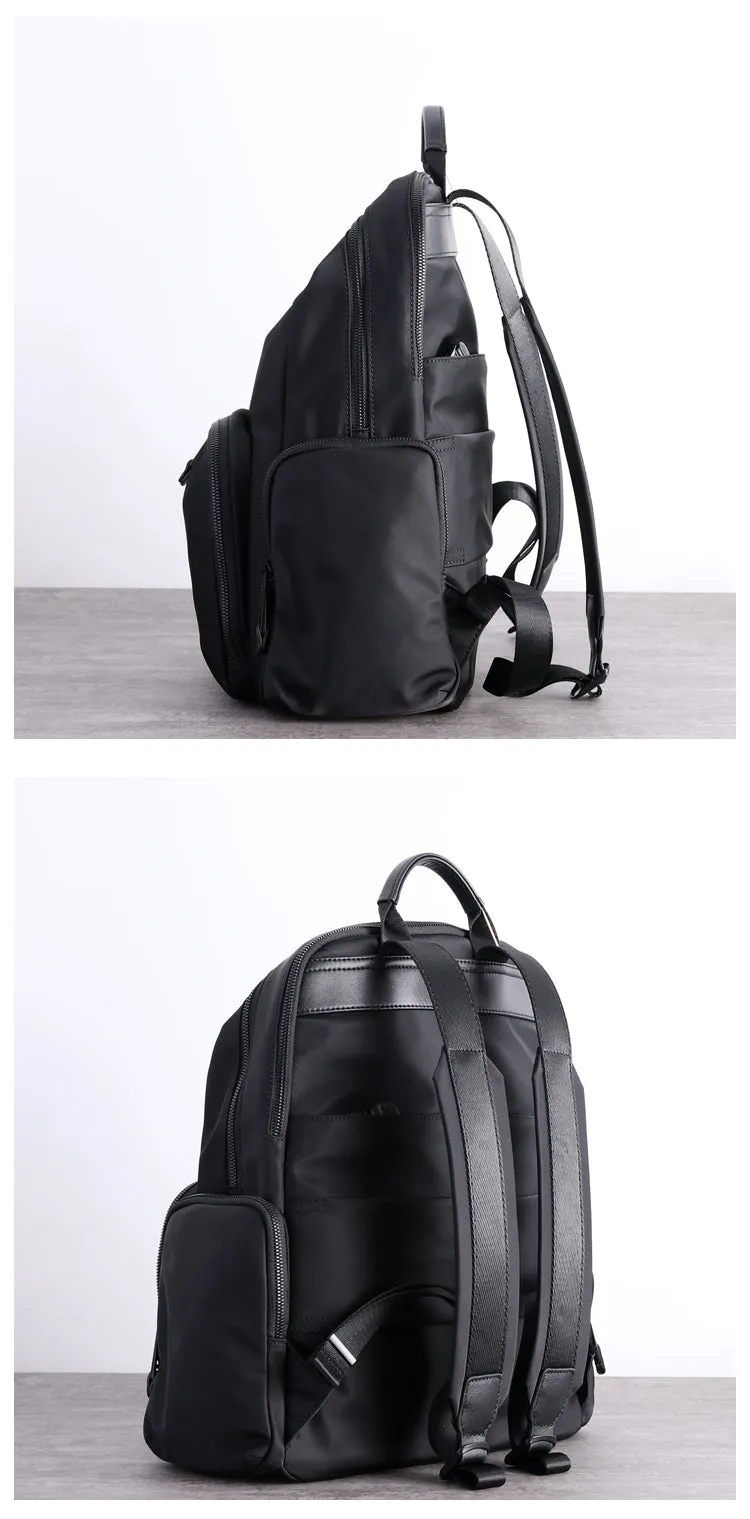 Womens Nylon Laptop Backpack Best Travel Backpack Bag Nylon Black School Rucksack for Ladies