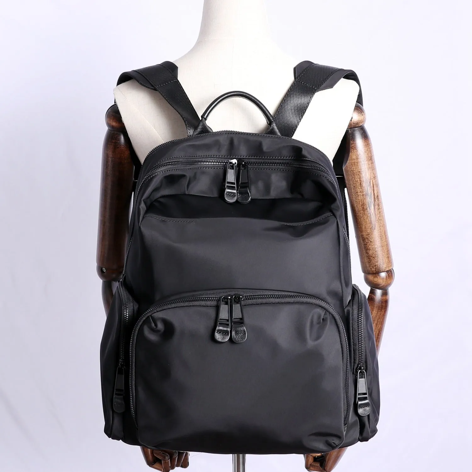 Womens Nylon Laptop Backpack Best Travel Backpack Bag Nylon Black School Rucksack for Ladies