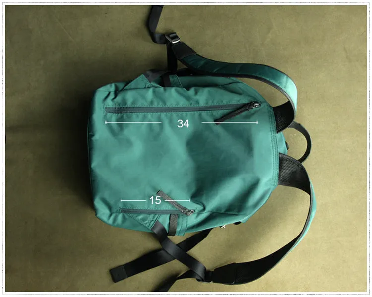 Womens Nylon Large Backpack Bag Dark Gray Nylon Travel Backpack School Rucksack for Ladies
