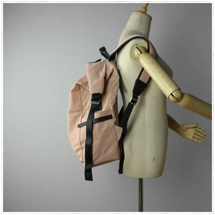 Womens Nylon Large Backpack Bag Dark Gray Nylon Travel Backpack School Rucksack for Ladies