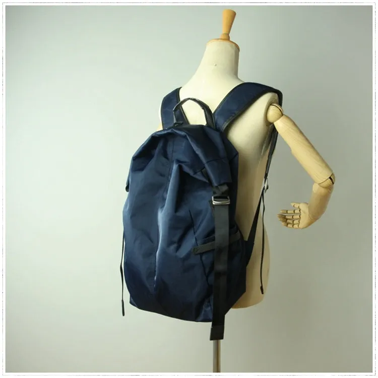 Womens Nylon Large Backpack Bag Dark Gray Nylon Travel Backpack School Rucksack for Ladies