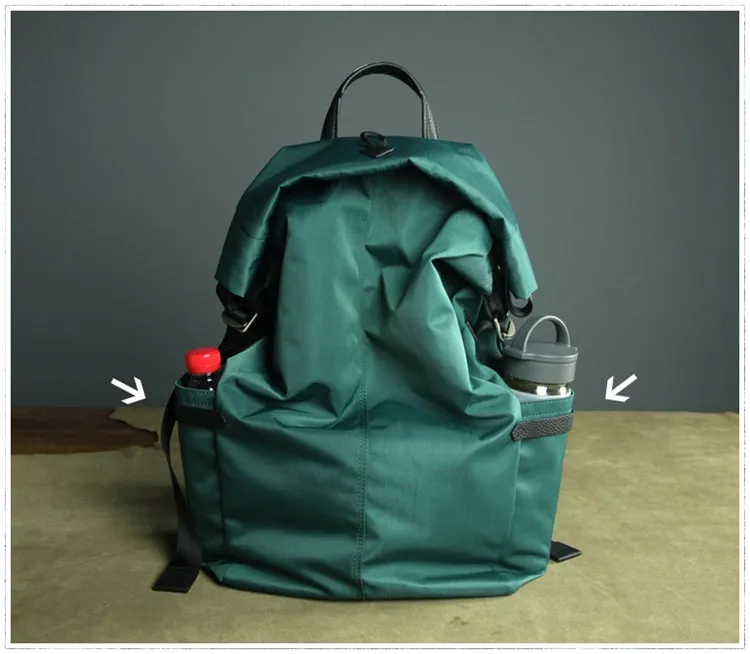 Womens Nylon Large Backpack Bag Dark Gray Nylon Travel Backpack School Rucksack for Ladies