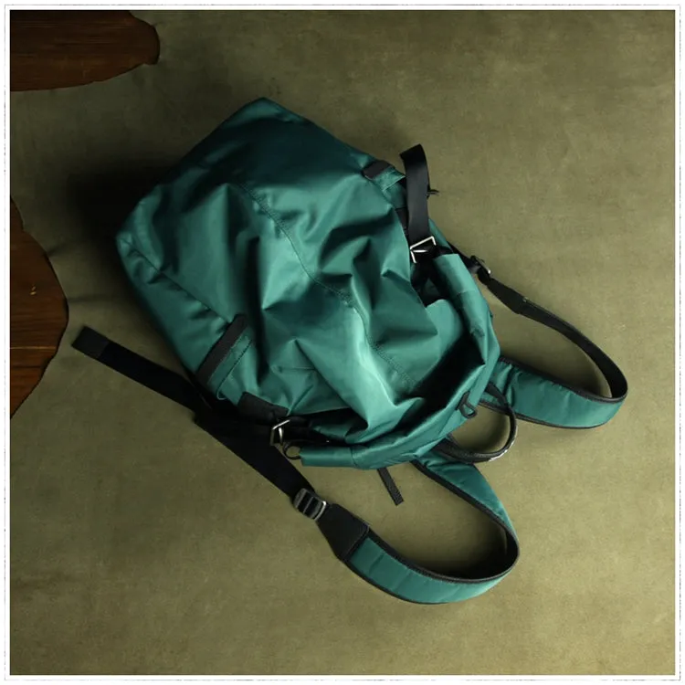 Womens Nylon Large Backpack Bag Dark Gray Nylon Travel Backpack School Rucksack for Ladies