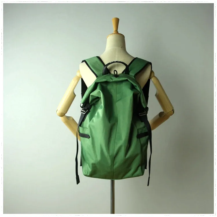 Womens Nylon Large Backpack Bag Dark Gray Nylon Travel Backpack School Rucksack for Ladies