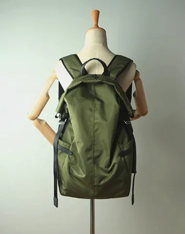 Womens Nylon Large Backpack Bag Dark Gray Nylon Travel Backpack School Rucksack for Ladies