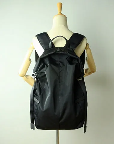 Womens Nylon Large Backpack Bag Dark Gray Nylon Travel Backpack School Rucksack for Ladies