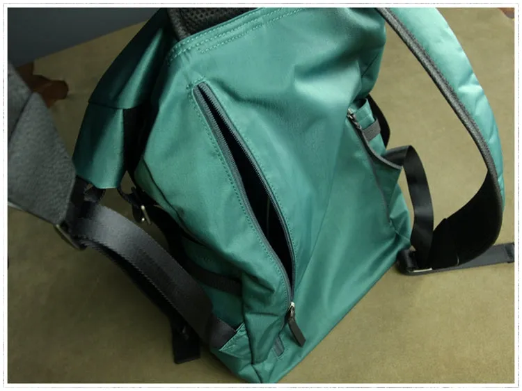 Womens Nylon Large Backpack Bag Dark Gray Nylon Travel Backpack School Rucksack for Ladies
