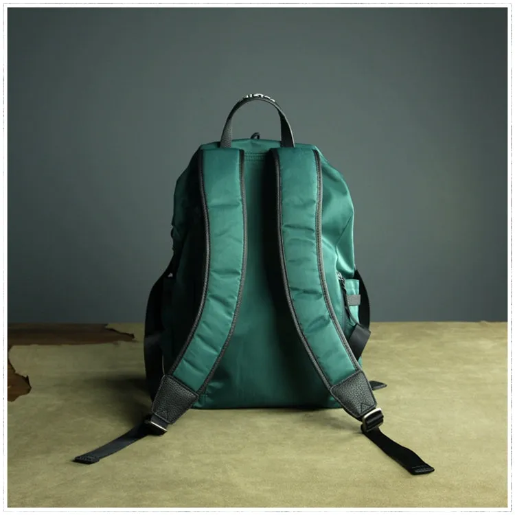 Womens Nylon Large Backpack Bag Dark Gray Nylon Travel Backpack School Rucksack for Ladies