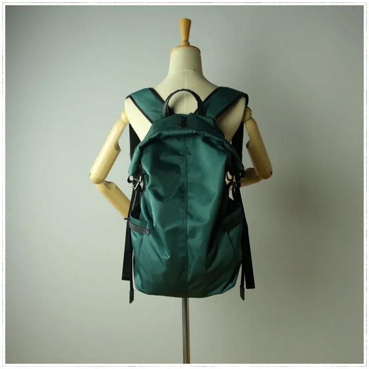 Womens Nylon Large Backpack Bag Dark Gray Nylon Travel Backpack School Rucksack for Ladies