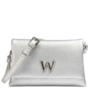 Wonders Flap Over Crossbody Bag - Silver