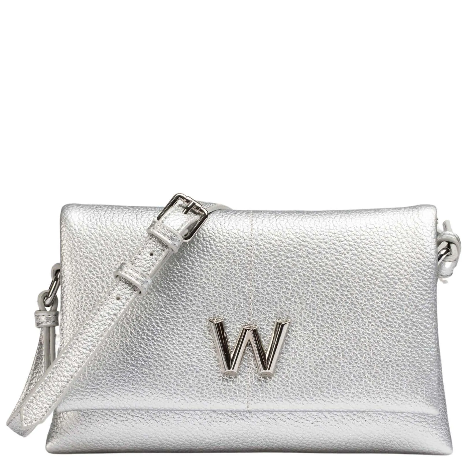 Wonders Flap Over Crossbody Bag - Silver