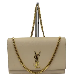 YVES SAINT LAURENT Kate Medium Leather Crossbody Bag Beige