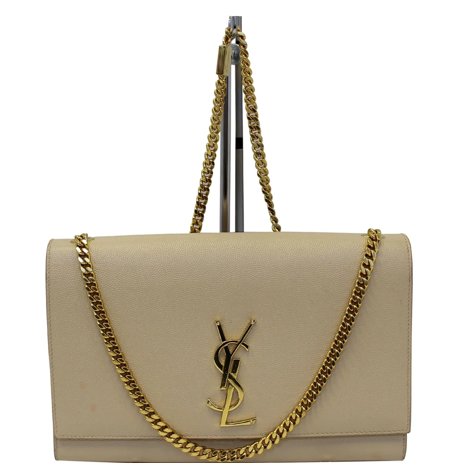 YVES SAINT LAURENT Kate Medium Leather Crossbody Bag Beige