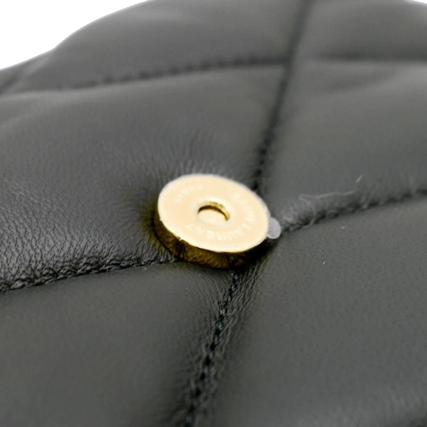 YVES SAINT LAURENT LE 57 Quilted Lambskin Leather Hobo Bag Green