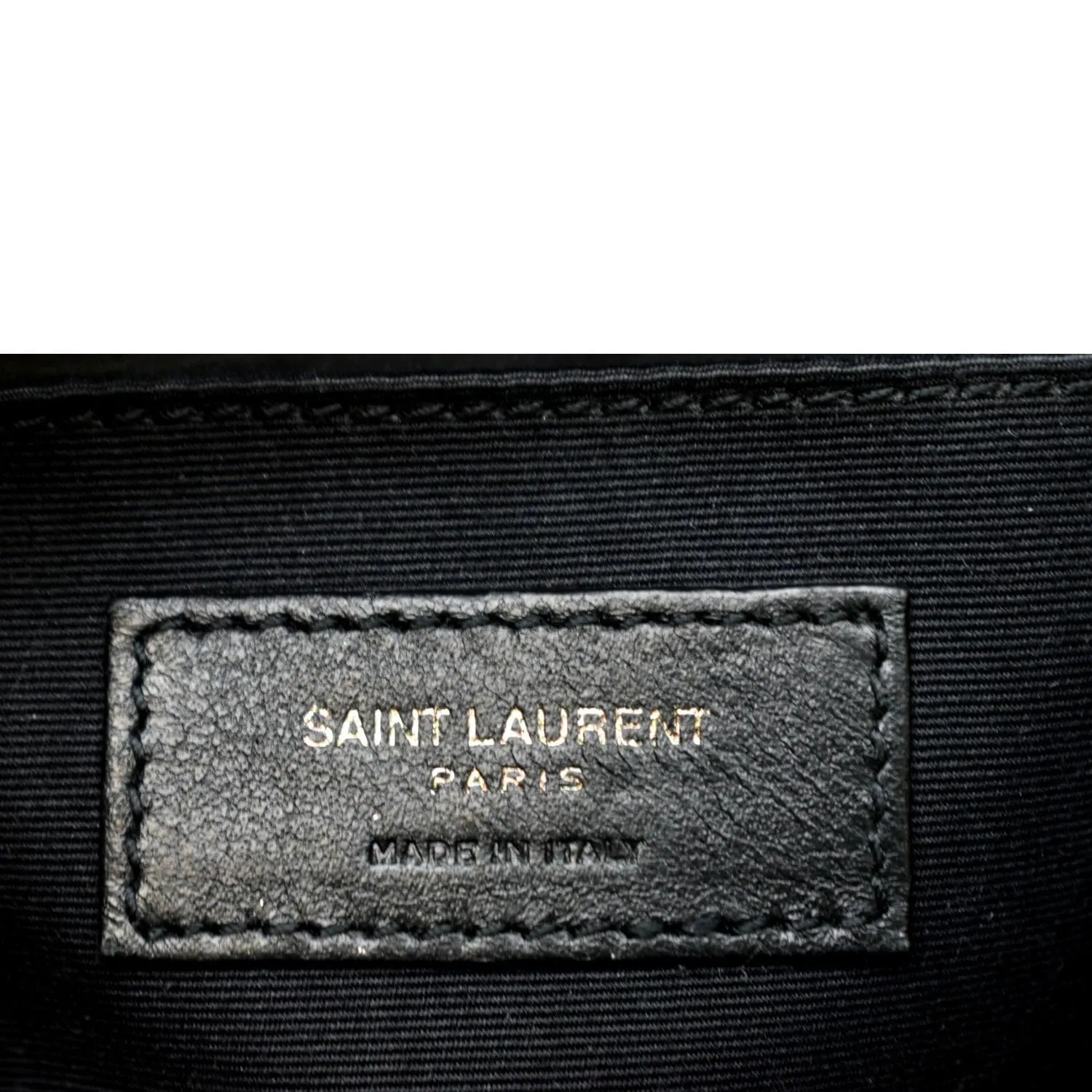 YVES SAINT LAURENT Lou Chevron Leather Camera Crossbody Bag Black