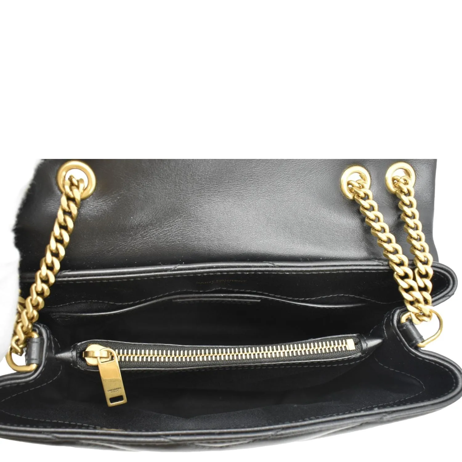 YVES SAINT LAURENT Loulou Toy Matelasse Leather Crossbody Bag Black