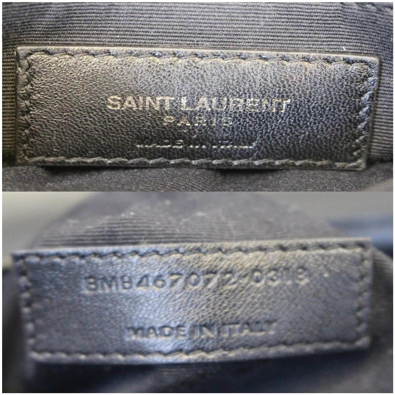 YVES SAINT LAURENT Matelasse Loulou Monogram Calfskin Shoulder Bag Black