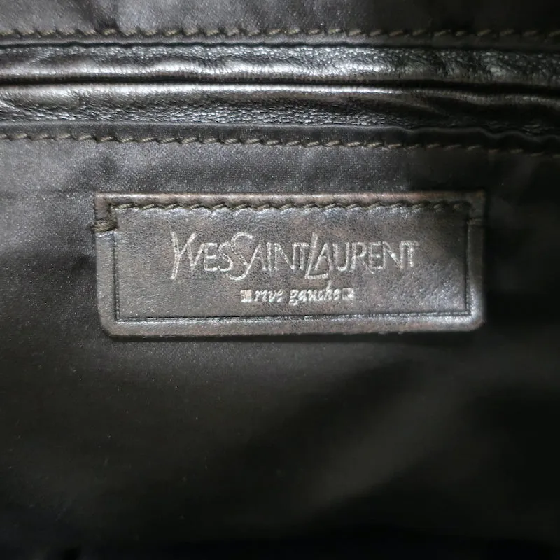 Yves Saint Laurent Roady Hobo Red Grained Leather Large Shoulder Bag