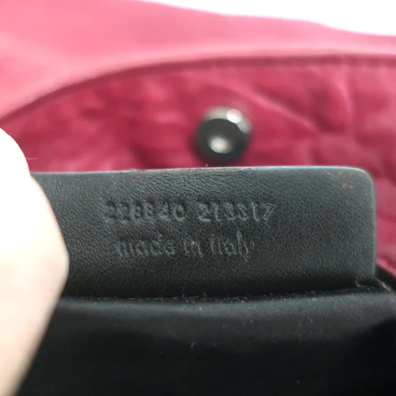 Yves Saint Laurent Roady Hobo Red Grained Leather Large Shoulder Bag