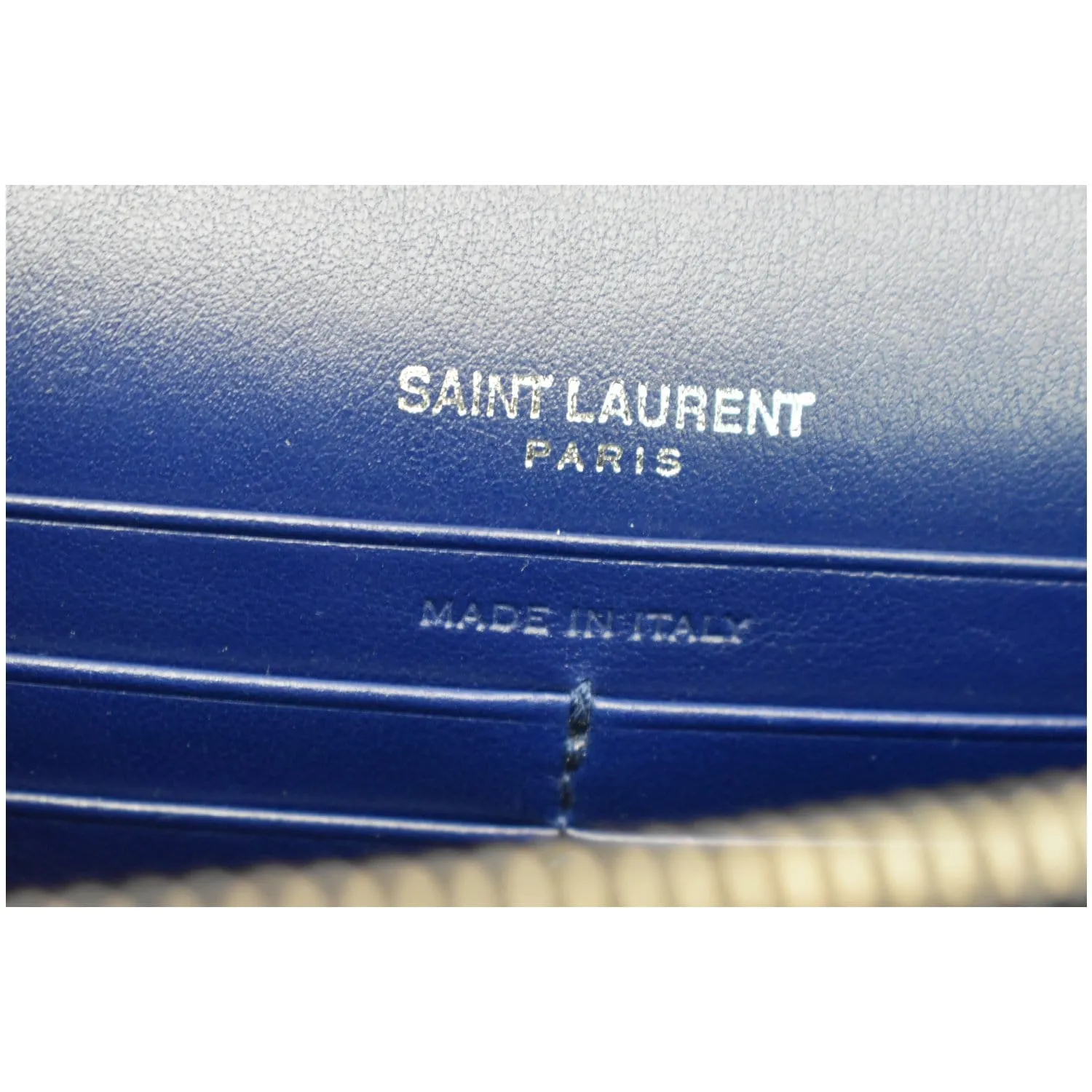 YVES SAINT LAURENT Sunset Medium Crocodile Leather Crossbody Bag Blue